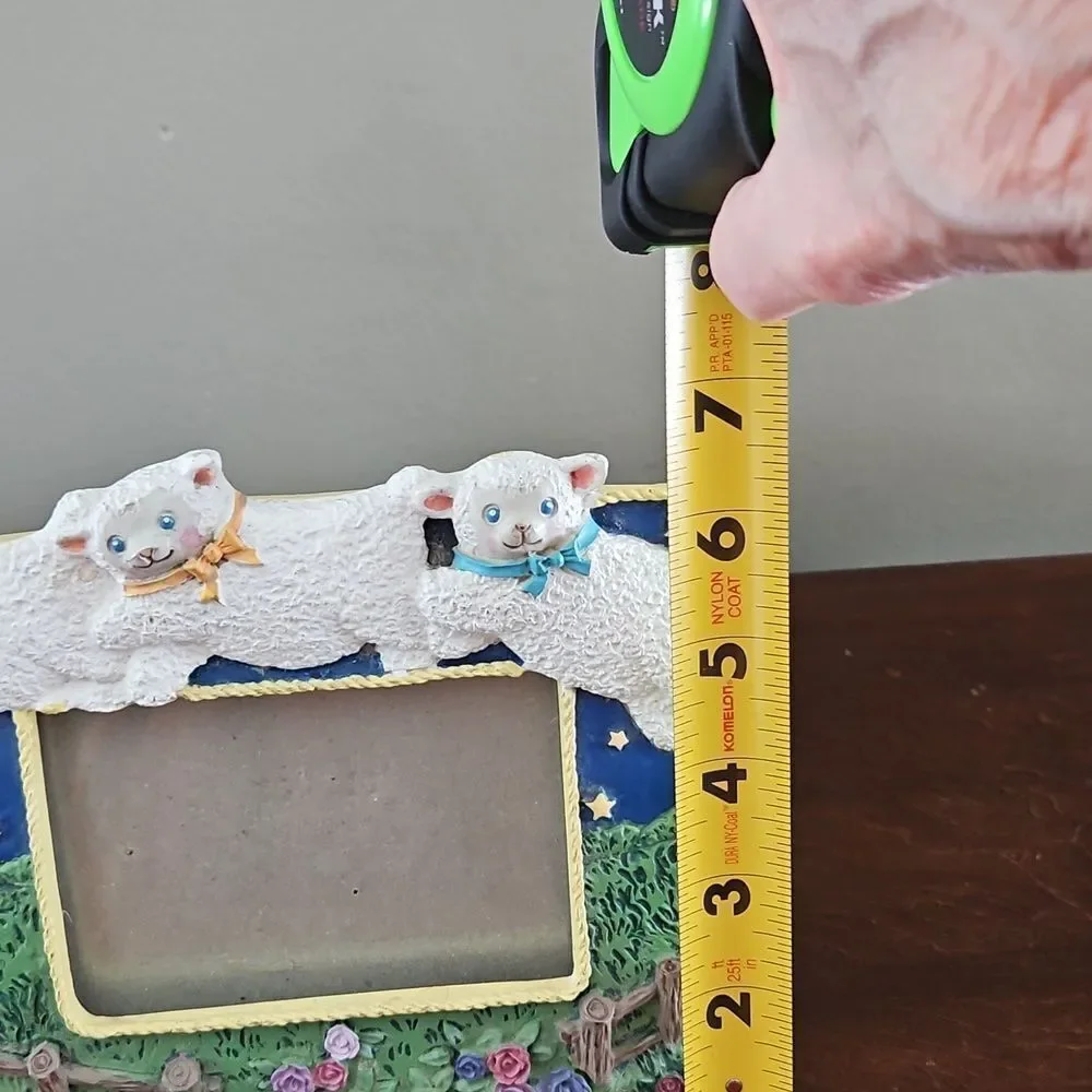 Vintage Ceramic Sheep Photo Frame